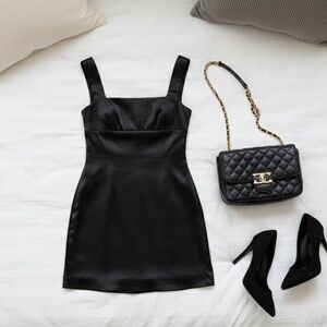 Princess Polly | Radioactive Bias Cut Mini Black Dress